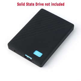 For WD Natural Tactility Case f WD 1TB/2TB My Passport Portable External Hard Drive USA - Black