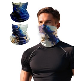 Groodeko Silk cooling Neck Gaite for Men,UPF 50 Mask,Men WomenSun UV Protection Seamless Bandana Face Cover Scarf Mask,Balaclava,headband for Fishing,Hiking,Kayaking,Walking,Cycling