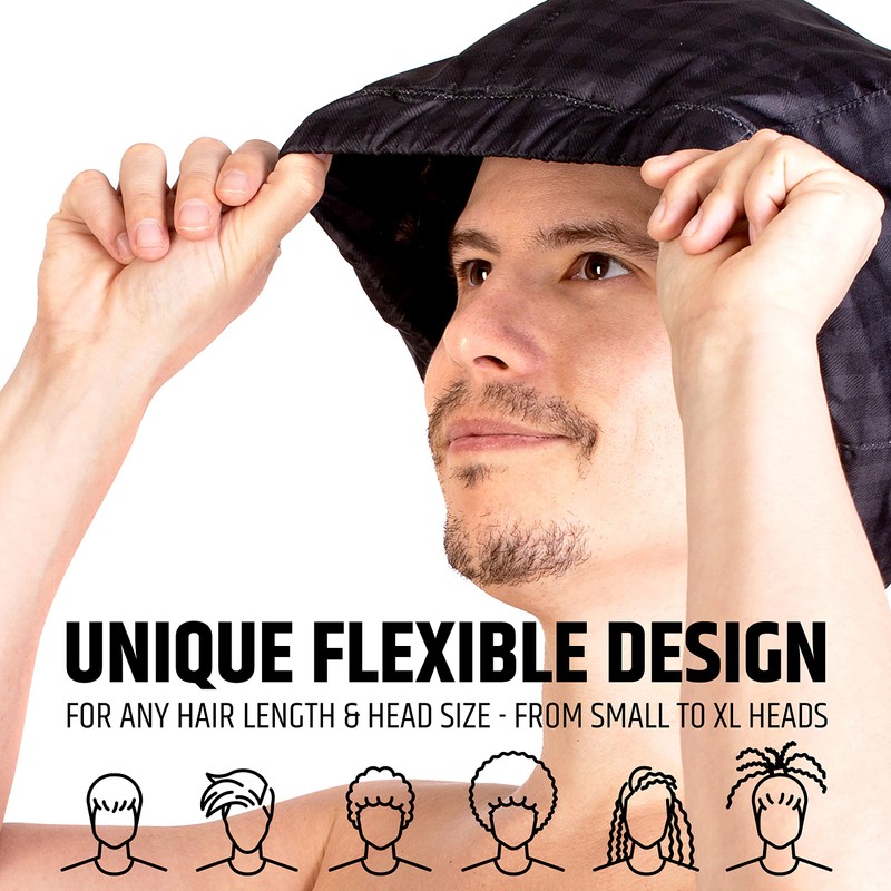 Large & Durable Shower Cap for Men (Special Design) —