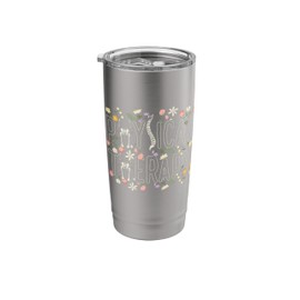 Physical Therapy Floral Spine Design for Therapist Stainless Steel Insulated Tumbler
