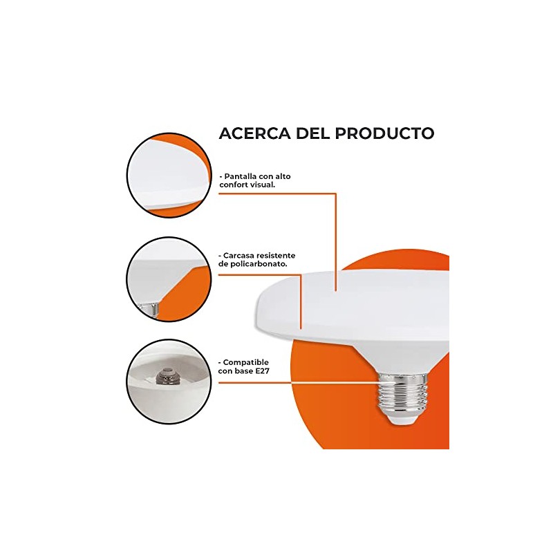 Tecnolite - Lamp Circular LED 12W100-240VE271050LM, Iluminación Interiores