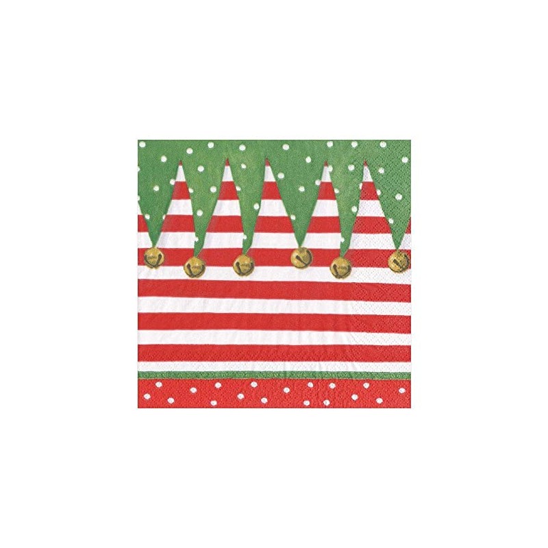Caspari Stocking Stripe Paper Luncheon Napkins - Two Packs of
