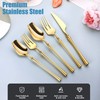 Lemeya 20 Piece Gold Modern Silverware Set,18/10 Stainless Steel Flatware,Unique