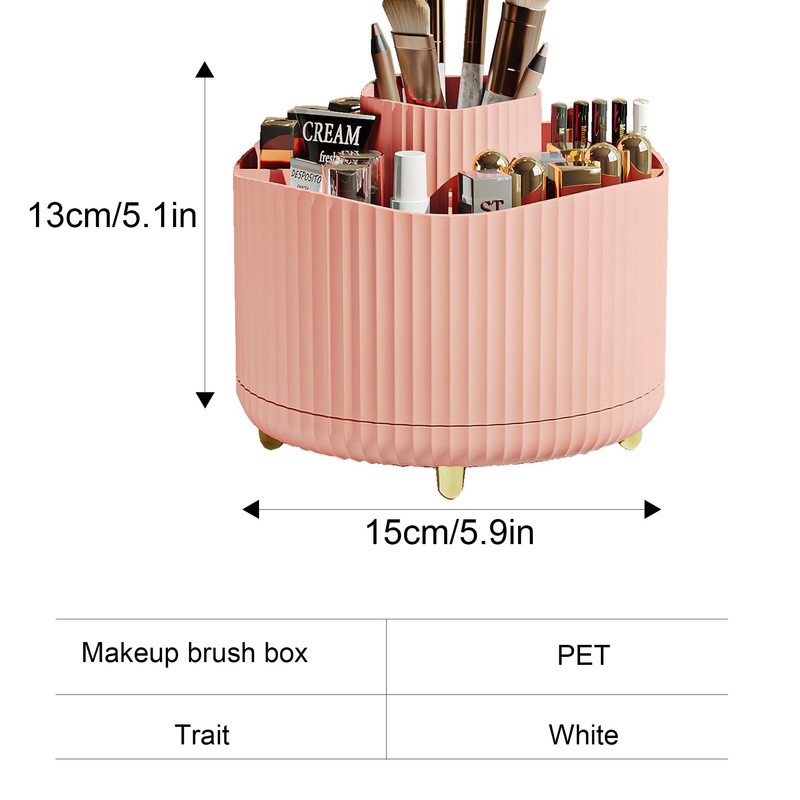 Veki 360°Rotating Makeup Brush Holder Organizer, Makeup Organiser for Dressing