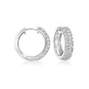 Ross-Simons 1.60 ct. t.w. CZ Hoop Earrings in Sterling Silver