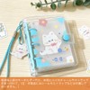 KUAIDHFK Sticker Notebook, A8, Transparent, Mini 3-Hole Binder, Clear Seal