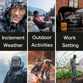 INUSO® Upgraded Waterproof Shoe Covers, Rain Shoe Covers - Reusable, Kick-Proof, Outdoor Footwear Protection with Reflective Safety Stripes - Waterproof Ziplock Shoes Cover (Black, M)