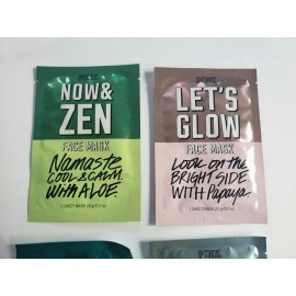 Victoria's Secret 4 Piece PINK Victoria's Secret Face Sheet Mask sea mineral papaya blueberry zen
