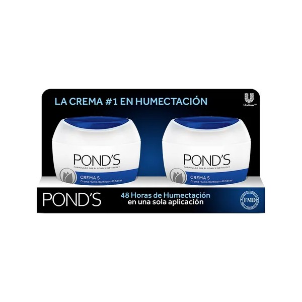 Pond’s Crema Facial S, Pack 2 × 400 g, Piel