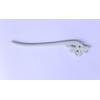 Runxuan Traditional Ceramic Hair Clip, Handmade, White Color, Hair Accessories,