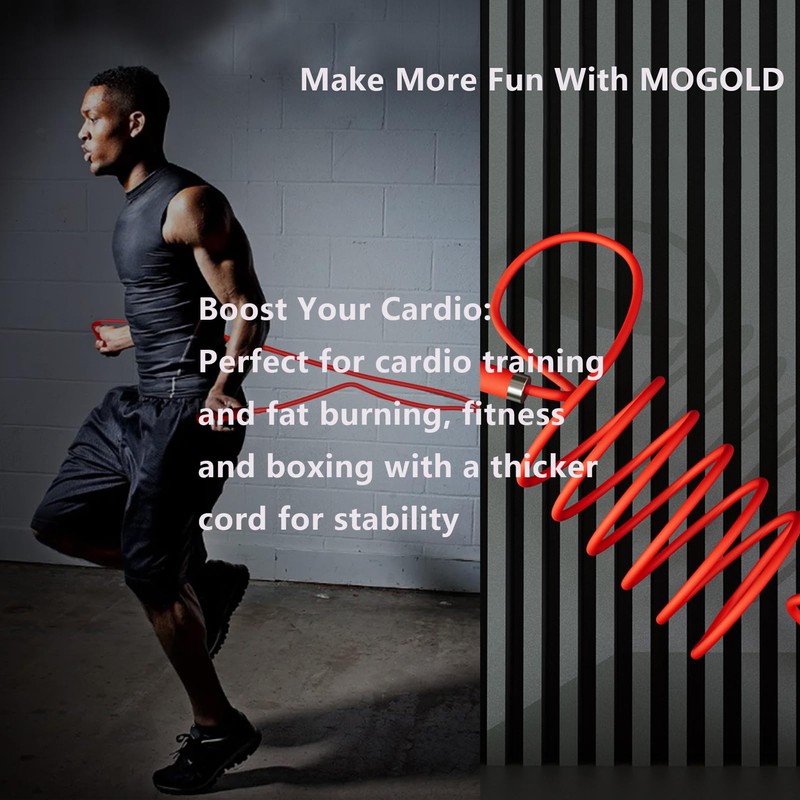 Mogold Premium Quality Jump Rope for Women Men (Beginners), 8~11ft