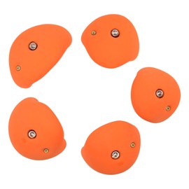 Atomik Climbing Holds Set of 5 XL Basic Jugs Style 3 Double Incut in Orange
