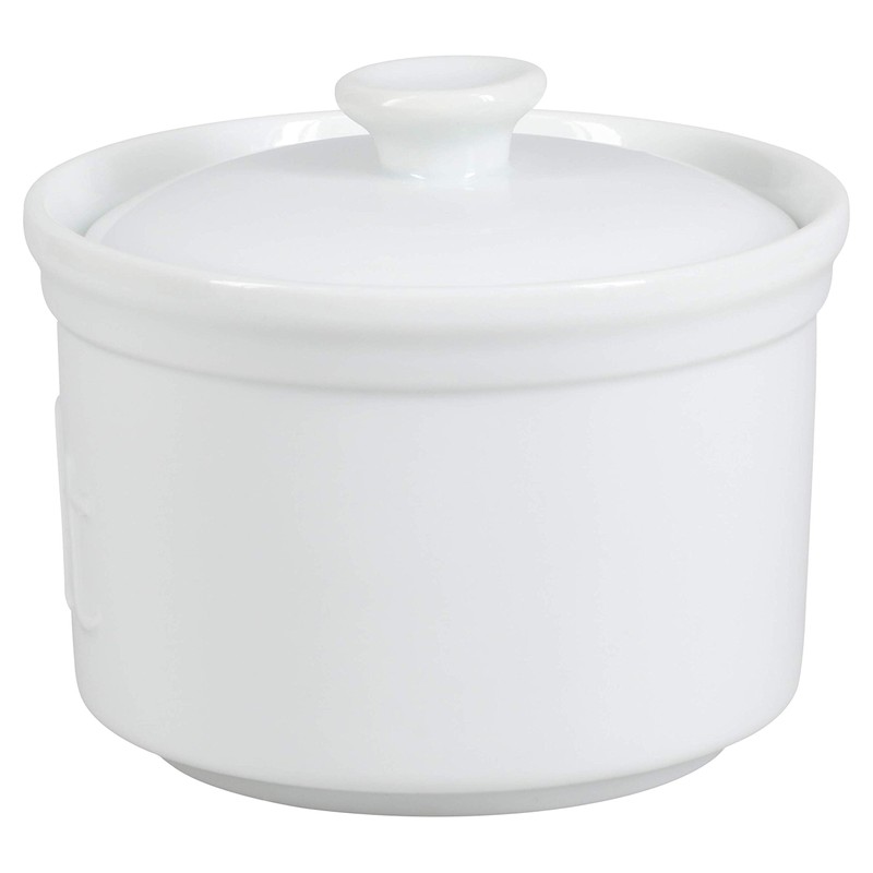 BIA Cordon Bleu Kitchen Accessories Porcelain Salt Boxes, 4", White
