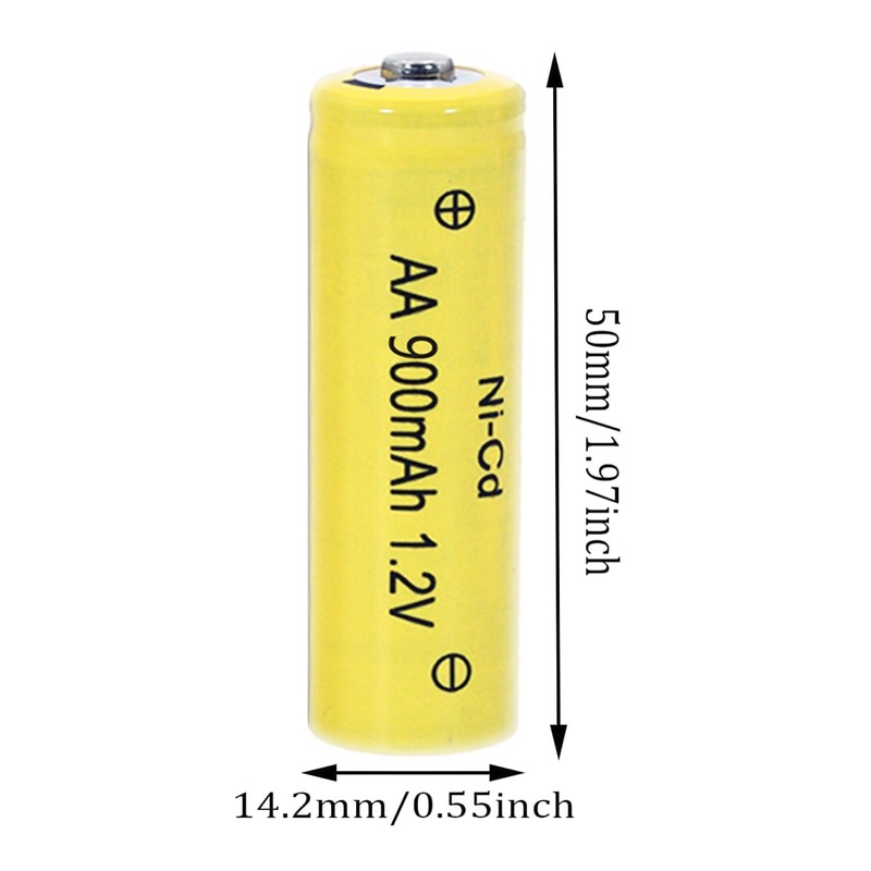 XFULL 12 Packs 1.2V AA Ni-Cd 900mAh Rechargable Batteries for