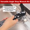 Lanties 4 Pcs Angle Stop Wrench Kit Plumbing Tool, Olive