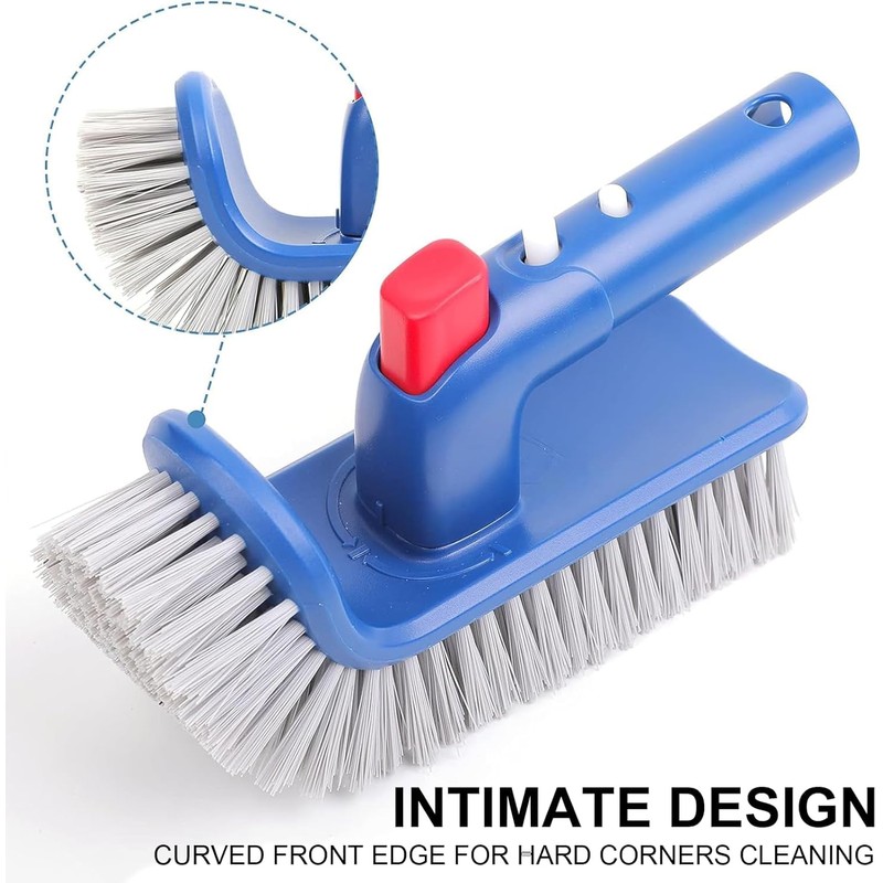 Liyquint Upgraded Aluminum Pool Brush Head – Heavy Duty Scrub