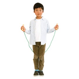 Colorful Wooden Pattern Jump Rope Yellow