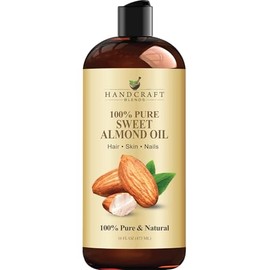 Handcraft Blends Aceite de almendras dulces | 100% puro y natural | Aceite de baño y cuerpo | Aceite portador de alta calidad | Piel | Cabello | Cuerp