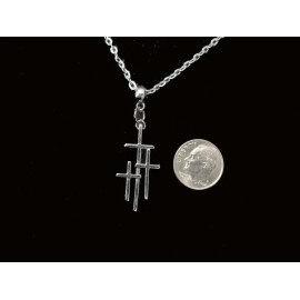 Fashion Jewelry JESUS CROSS CALVARY CHRISTIAN PRAY pendant 22" 925 Sterling Silver Necklace gift