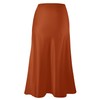 Komorebi Midi Skirt for Women High Waist Satin Skirts Elegant