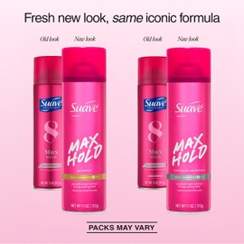Suave Hairspray, Max Hold Variety 4-Pack – Scented + Unscented Hairsprays, 11 Oz Ea
