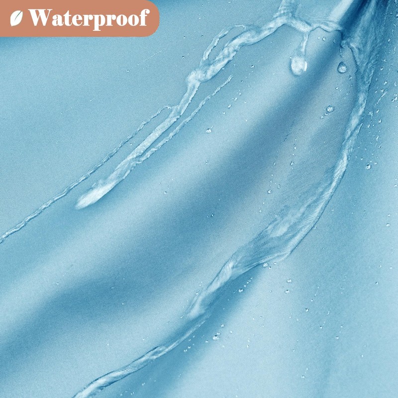 UFRIDAY Small Shower Curtain 48 x 72 inches,Light Blue Fabric