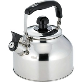 Kakuse NW-07 Whistling Kettle, Full Water, 0.8 gal (2.7 L), Stainless Steel, High Heat Efficiency, Stable, Wide Bottom Design, Easy to Clean, Wide Mouth Shape, Induction Compatible, Nirwaka, Silver