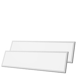 Allsmartlife 1x4FT LED Flat Panel Light Surface Mount, 24W/30W/40W, 4980LM Dimmable 5CCT 3000K-6000K, Edge-Lit Ceiling Light Fixture for Kitchen, Built-in Driver Troffer Light, Ivory 2-Pack