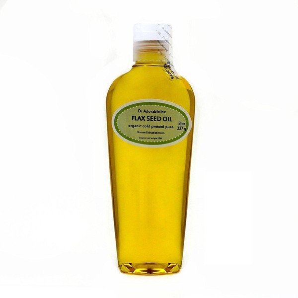 Flax Seed Oil Organic Pure 8 Oz