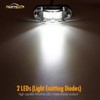 Partsam 4x Oval White Clear Lens 2 Diode LED Trailer