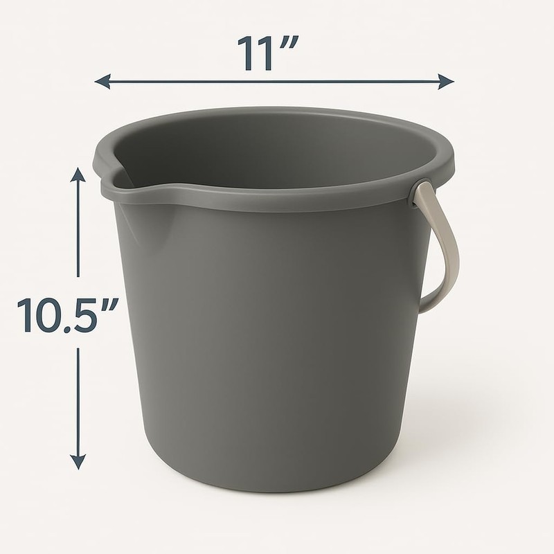 JOEY'Z 10QT (9.5L) Heavy Duty Sturdy Spout Pail Bucket with