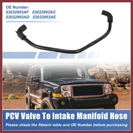 HEROFFIX 53032993AF PCV Positive Crankcase Ventilation Hose for Dodge Nitro Durango for Jeep Liberty Grand Cherokee Commander 2007-2012 Crankcase Vent to Intake Manifold Tube Replace Parts