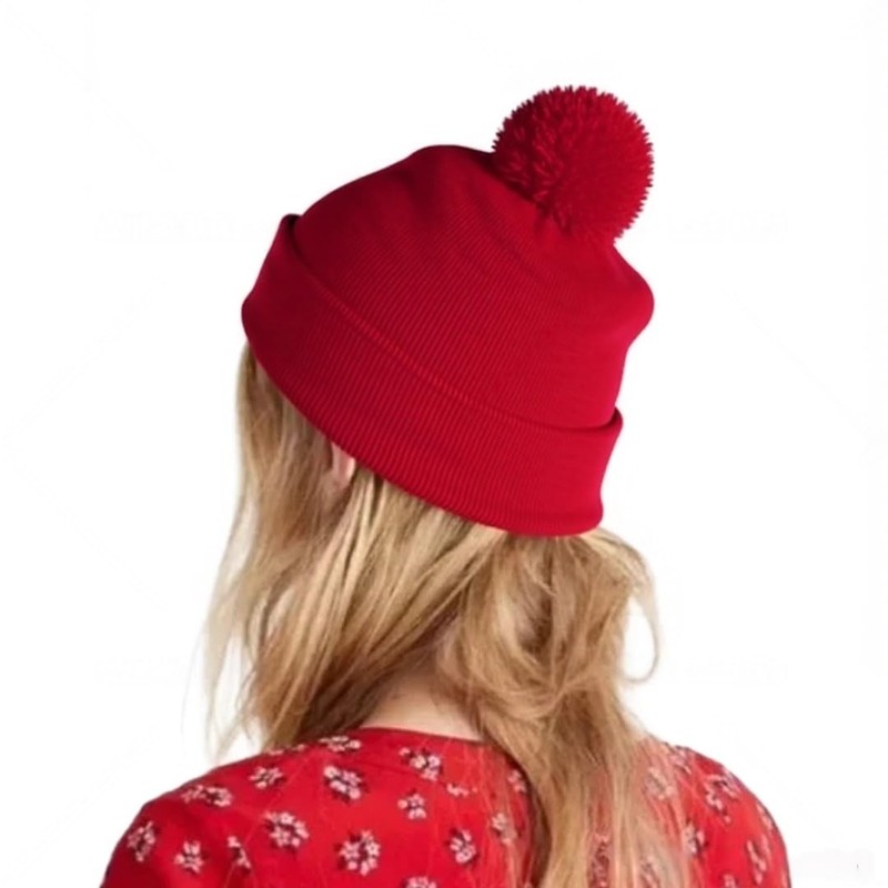 COUVER Womne Winter Cozy Acrylic Knit Beanie Hat with POM
