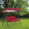 Outdoor Terrace 3 Seat Swing Seat Waterproof Cover Swing Top