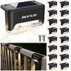 JACKYLED 16 Pack, Step Lights Waterproof LED Solar Power Outdoor
