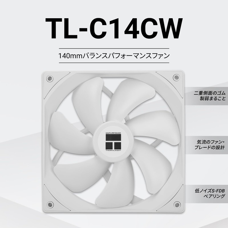 Thermalright TL-C14CW CPU Case Fan 140mm, PWM Fan Silent Computer