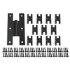 QCAA Black Steel H-Hinge, for Cabinet Doors, Matte Black, 12