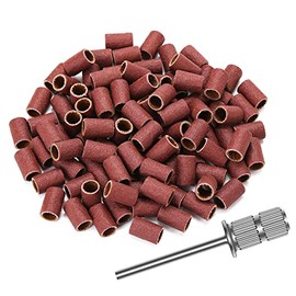 DANNARY 100 Pcs Nail Drill Bits Sanding Bands for Nail Drill - 180 Coarse Grit Nail File Sanding Bands for Acrylic Nails