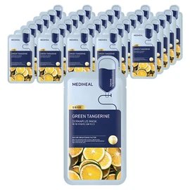 Mediheal Derma Plus Green Tangerine Mask, 1 pack, 30 pieces / 메디힐 더마플러스 청귤 마스크, 1개입, 30개