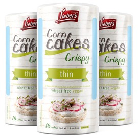 LIEBERS Rice Cakes, Kosher Certified Snack, Dairy Free, Wheat Free, Gluten Free, And Vegan options (Pack of 3)