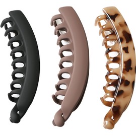 Nonslip Clincher Combs Big Banana Comb,3Pcs Banana Clip Clincher Comb Hair Grips,Big Matte Banana Hair Clip Clincher Comb,Large Banana Hair Clip Clincher Comb,Banana Clip Hair Clincher Comb for Women