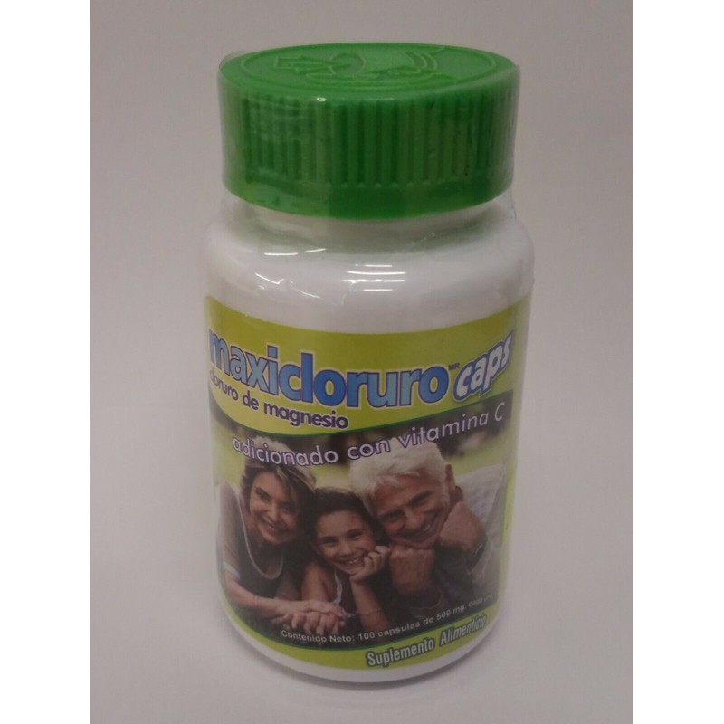 MAGNESIUM CHLORIDE MAXICLORURO CAPS 100 CAPSULES 500 mg CLORURO DE