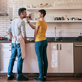 Einkaufstüte Runde Wellenform Müllbeutel für Küche Weiß 37x17x7cm