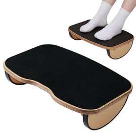 Wood Foot Stools for Under Office Desk,Ergonomic Rocking Footrest with All-Non-Slip Mat,Foot Rest for Under Desk at Work,Feet Support Leg Under Stools Footrest for Home Office Gaming