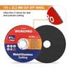 WORKPRO 20-Pack Cut-Off Wheels, 4-1/2 x 7/8-inch Metal&Stainless Steel Cutting