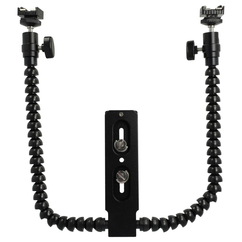 vhbw Universal Dual Flash Mount for Various Cameras, DSLR SLR