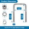 4 Set Stainless Steel Square U Bolt Kit for Boat