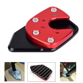 Kickstand Pad, Motorcycle Foot Side Stand Extension Kickstand Pad Plate Anti-slip Kickstand Pad for Honda NC750X 17-18 (Red)
