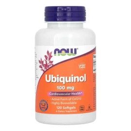 Suplemento en cápsula NOW Ubiquinol de 120 un