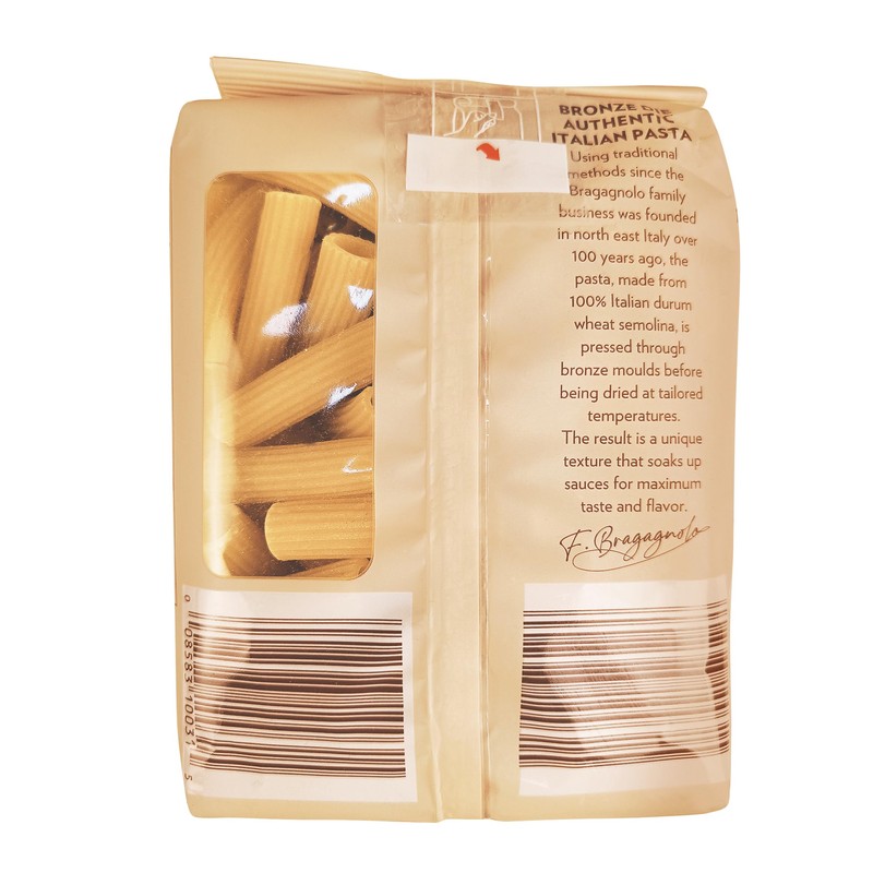 Pastificio Bragagnolo, Rigatoni 843 Bronze-Drawn, 100% Italian Pasta, Made with